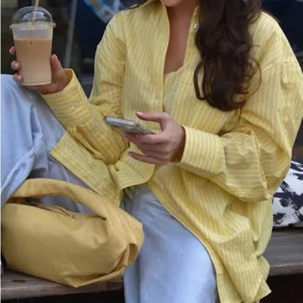 Butter Yellow Button-Up Shirt